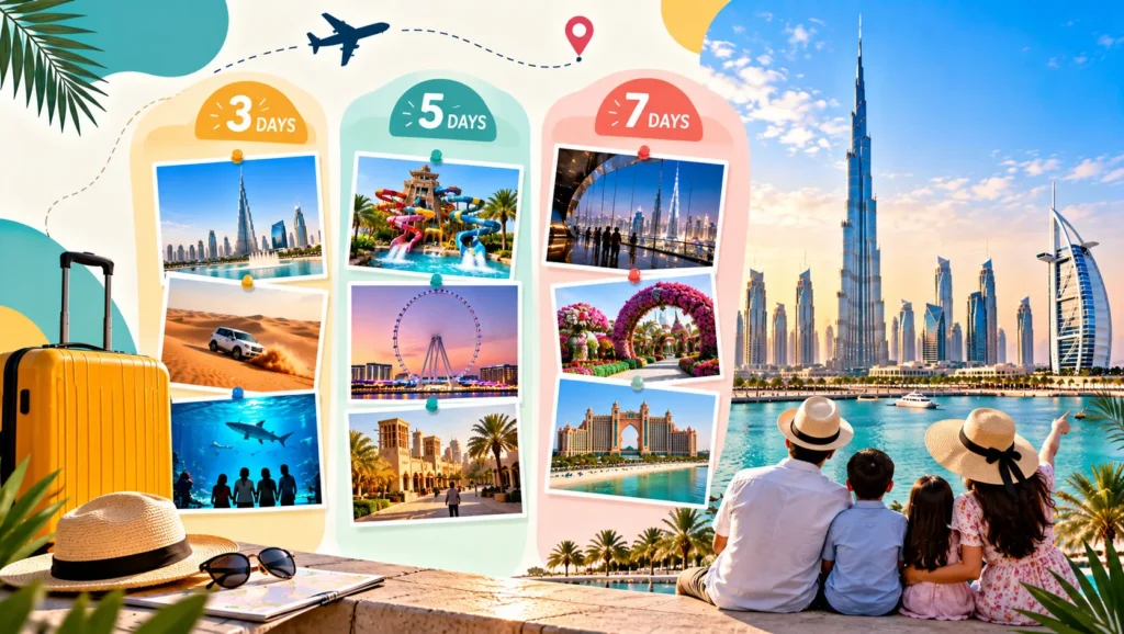 Dubai Family Holiday Itinerary for 3, 5 and 7 Days