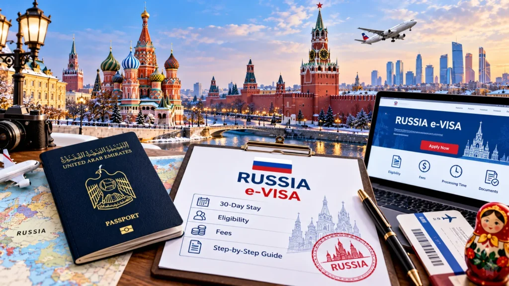 Russia e-Visa for UAE Residents 2026: 30-Day Stay, Eligibility, Fees and Step-by-Step Guide